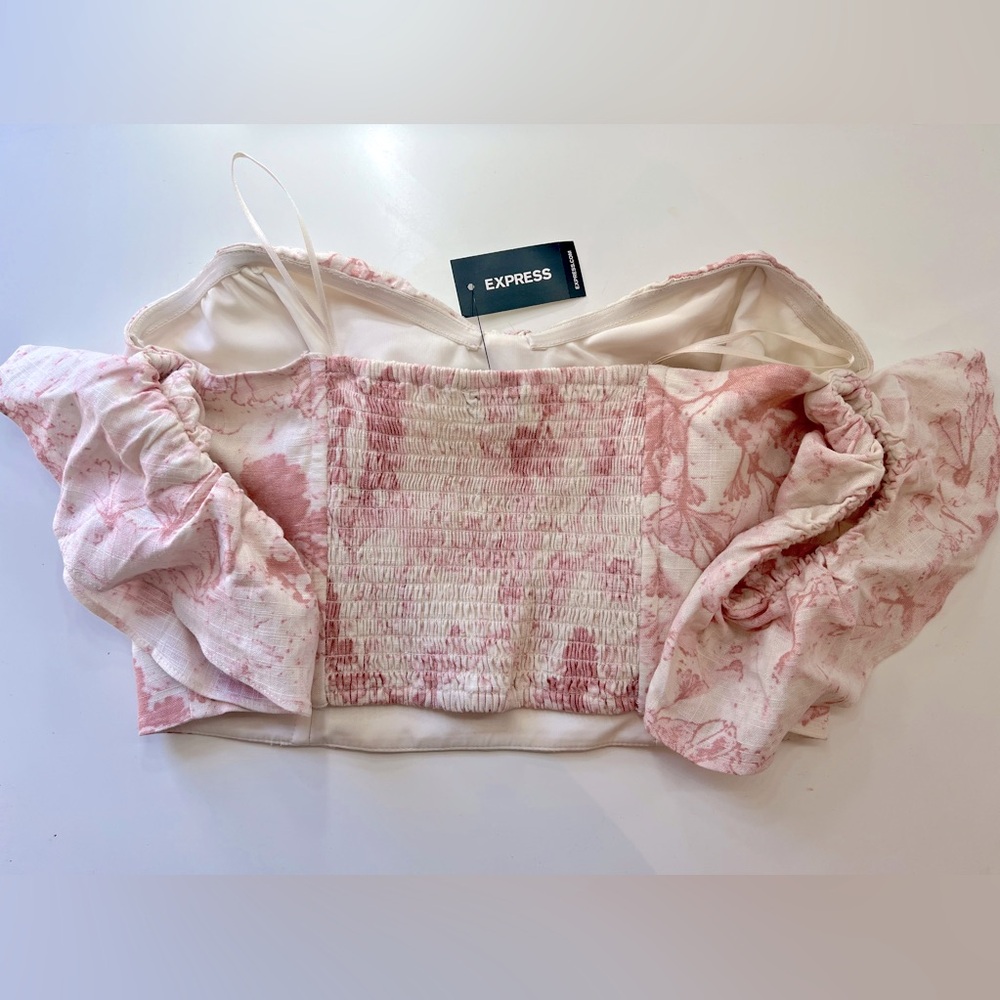 NWT Express Floral Off The Shoulder Corset top Sz M - Picture 3 of 3